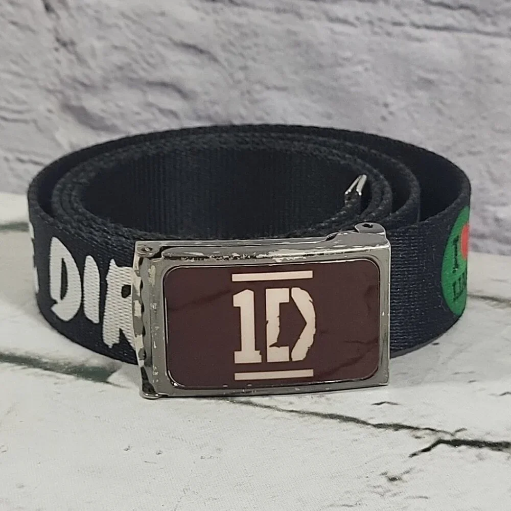 Vintage Buckle Down 1D I Love One Direction Belt Boyband Fandom One Size
